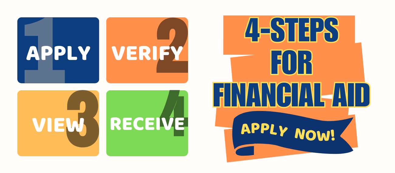 4-Steps for Financial Aid. Apply Now.
