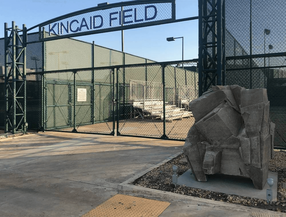Concrete Sculpture in Front of Kincaid Field