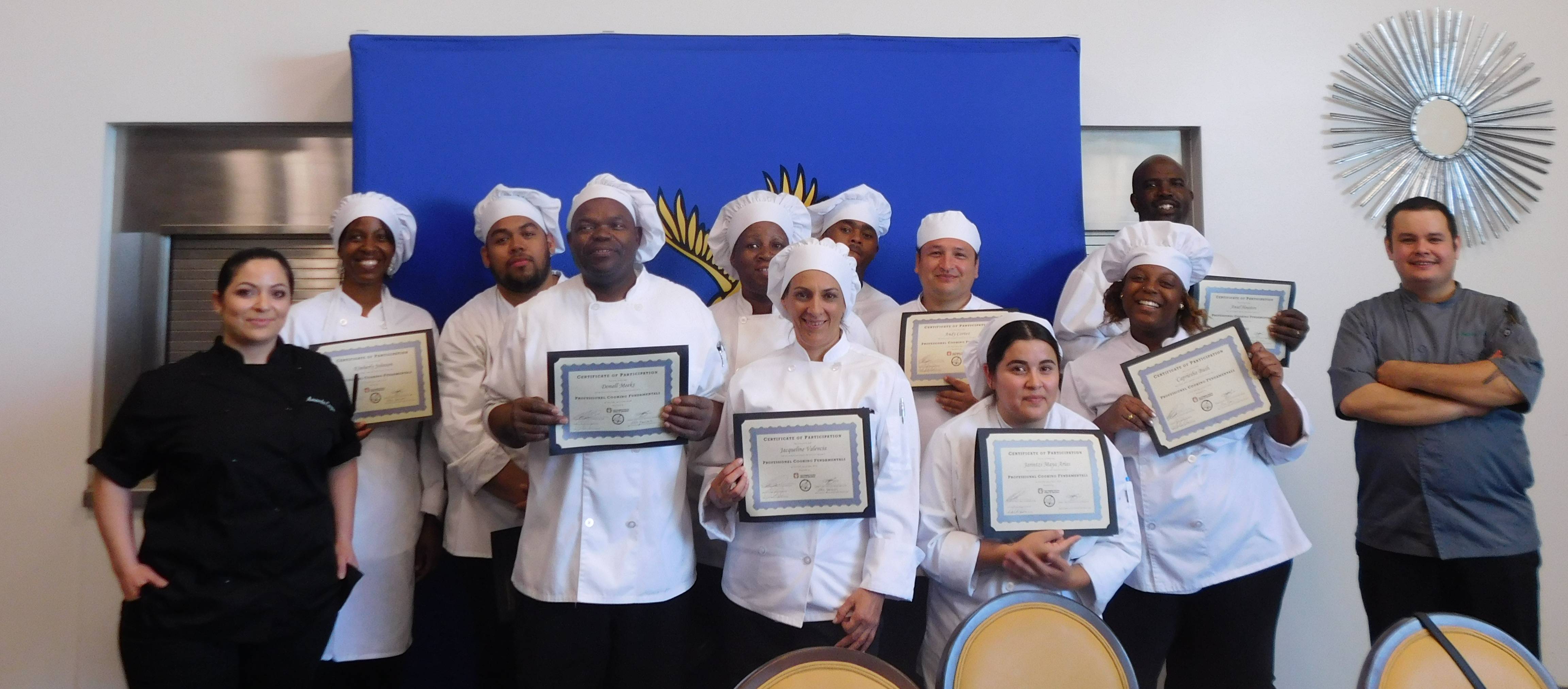 Culinary Arts Lacoe's short term training graduation