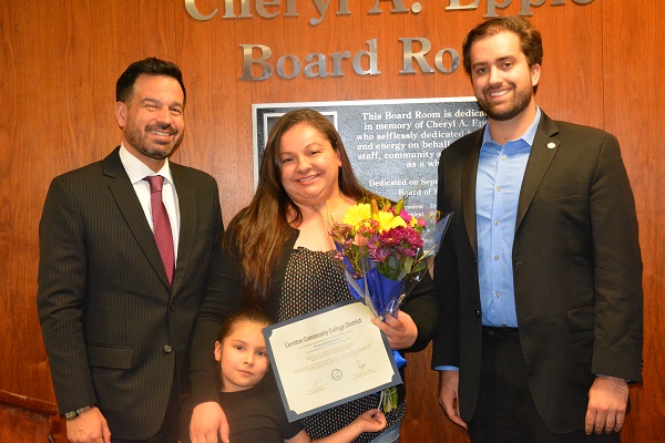 Dr. Fierro, Yesenia with her daughter, and Zurich Lewis