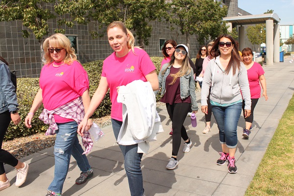 Breast Cancer Awareness Walk participants