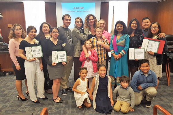 AAUW scholarship recipients and their children