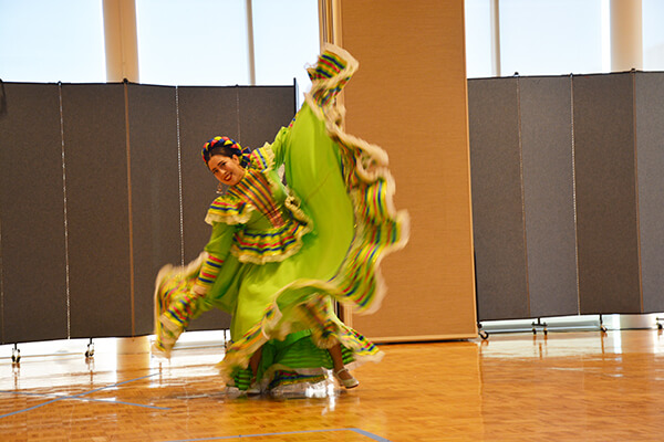 Dancer at the Latinx event