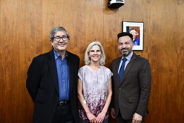 Charles Osaki, Teresa Lantz, and Dr. Jose Fierro