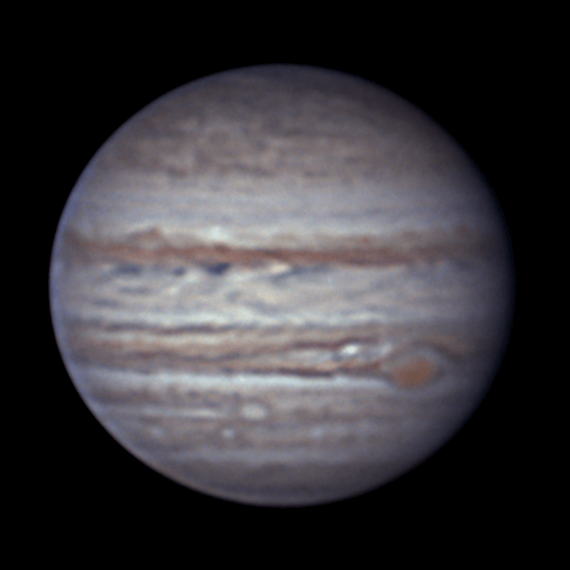 Jupiter 22 minutes later, features have moved to the right