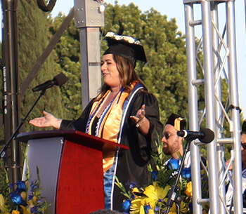 Anais Gomez speaking