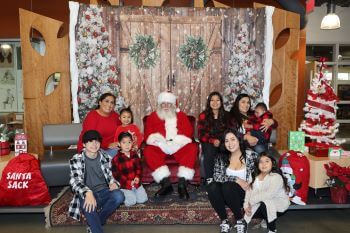 Family with Santa
