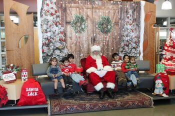 Family with Santa