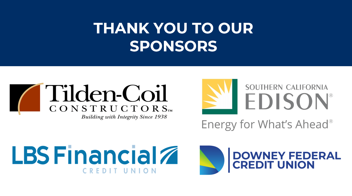 2025 State of the College Sponsors: Tilden Coil, Southern California Edison, LBS Financial, and Downey Federal Credit Union