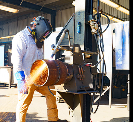 Welding student