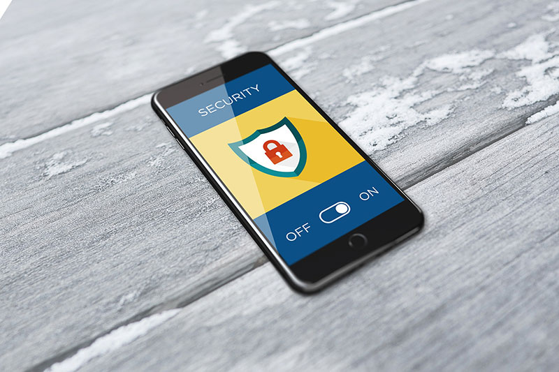 Mobile device with security software