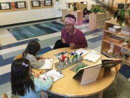 Students in Learning Centers