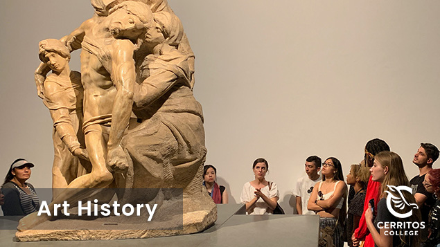 students participating in an Art History class