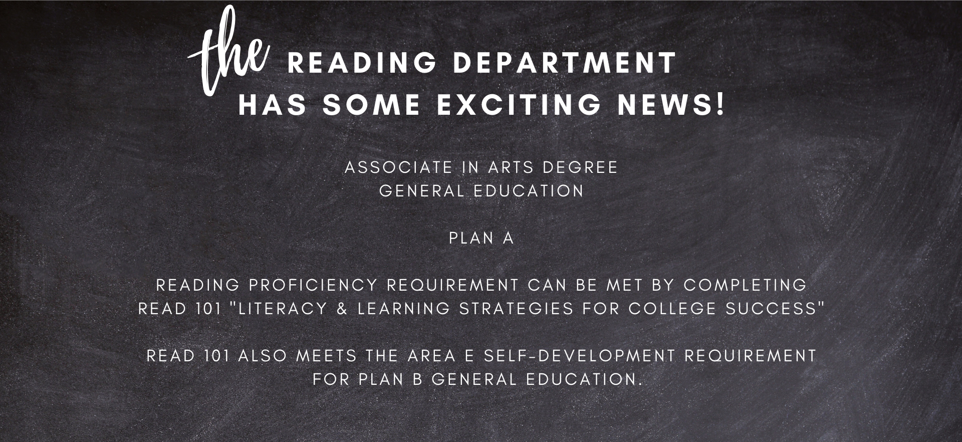 READ101 Announcement