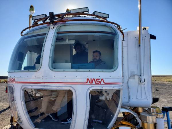 Cerritos student inside a NASA rover