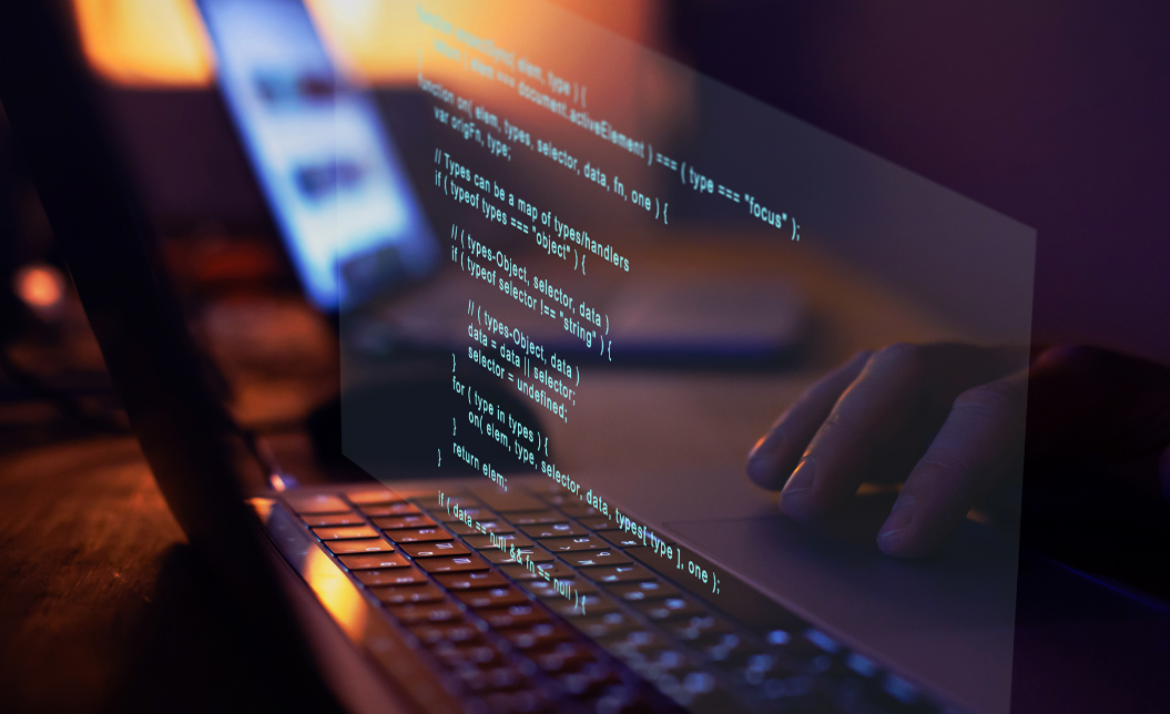Computer screen with coding