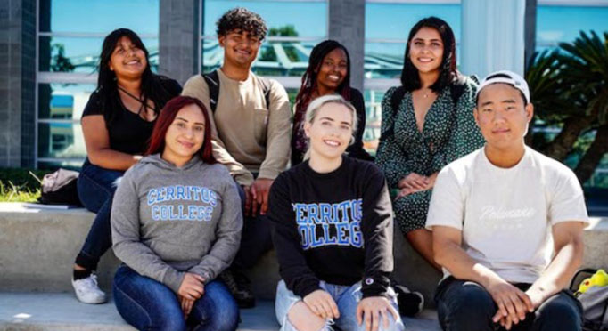 Students smiling for the camera