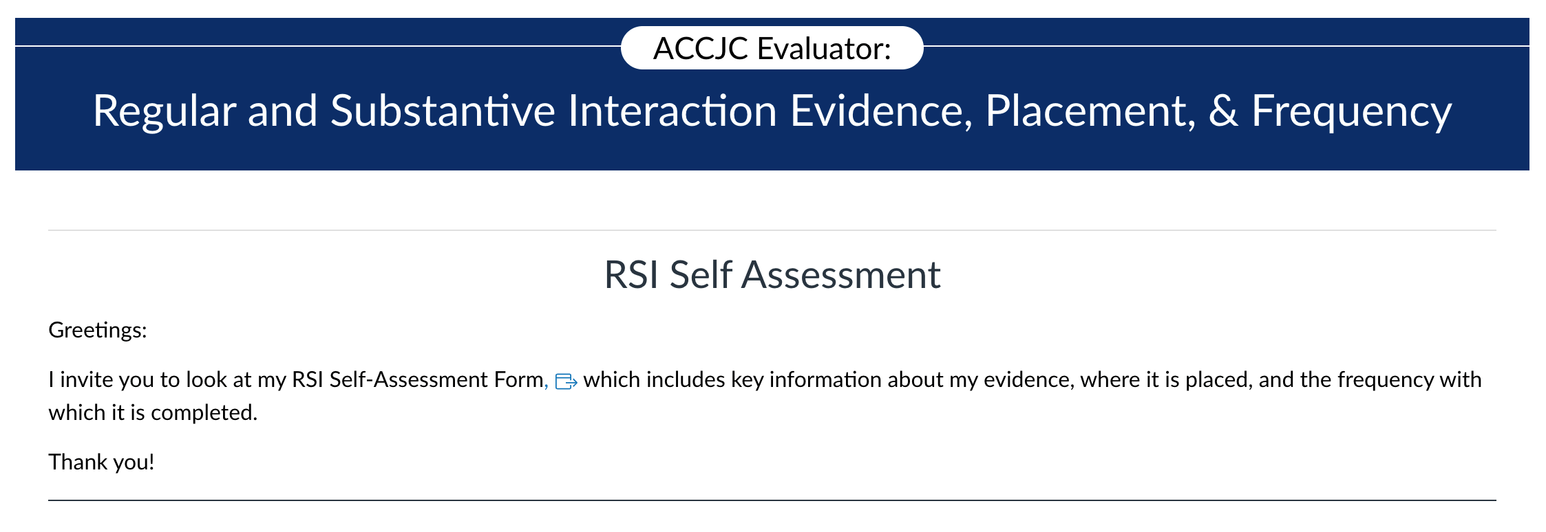 ACCJC Evaluator