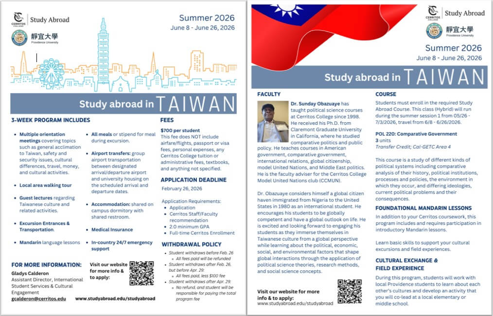 Taiwan Detailed Flyer
