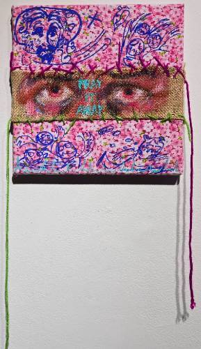 "Pray it away" in light blue text.