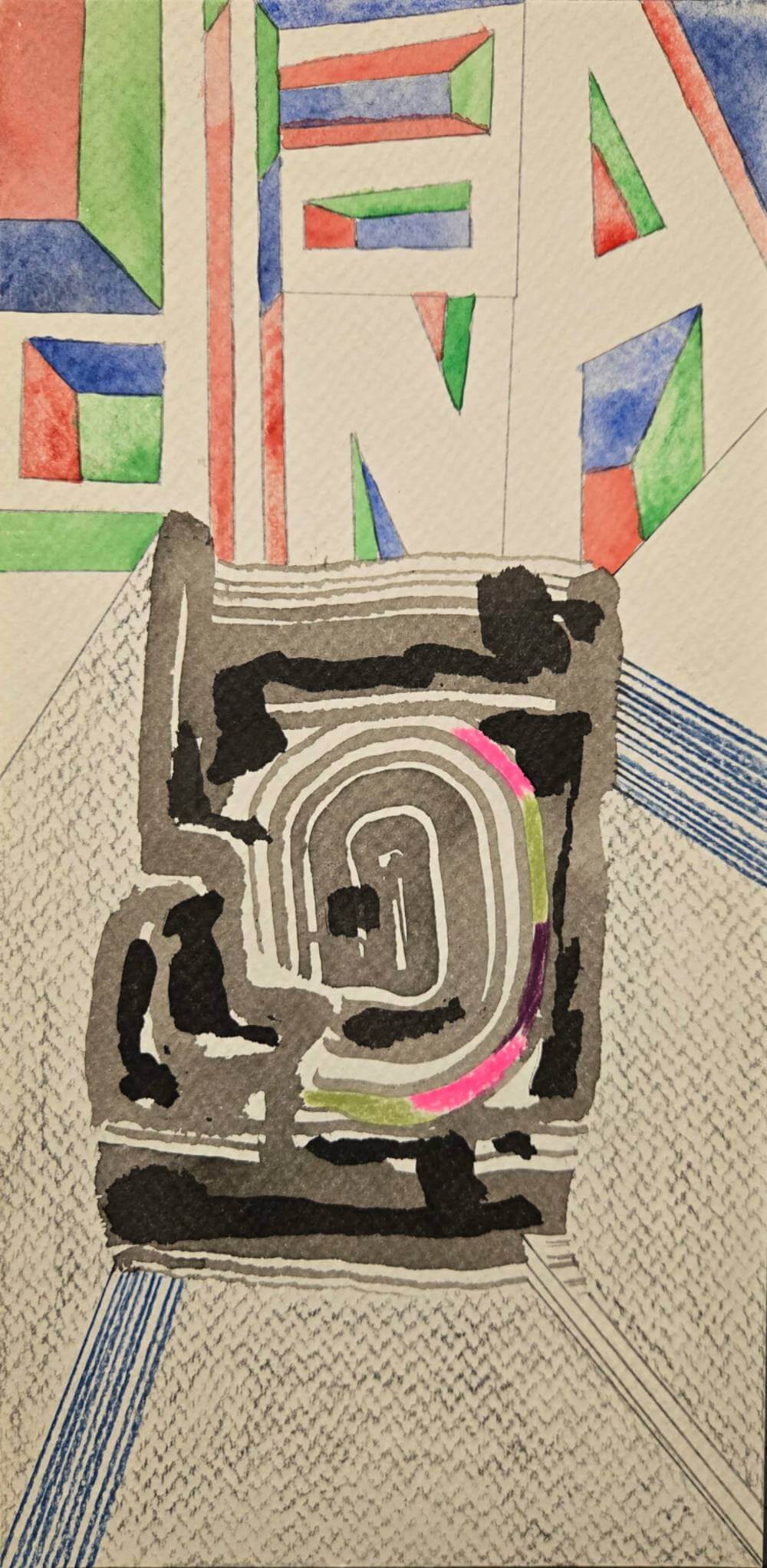 Colorful geometric shapes with text saying diana.