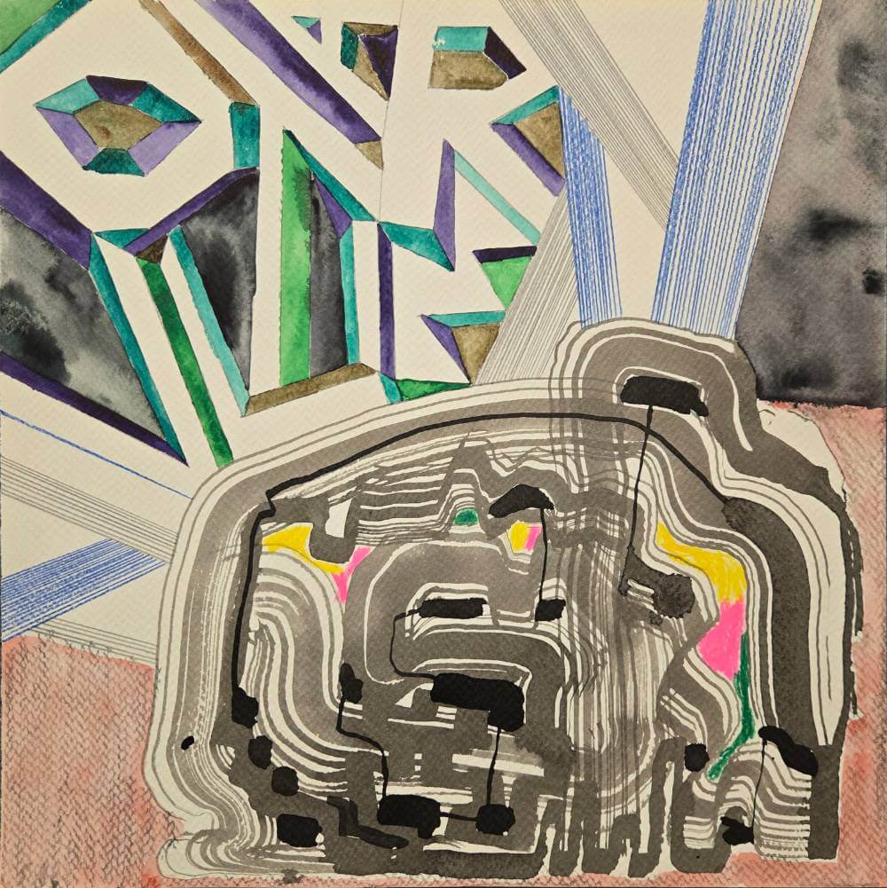 Colorful geometric shapes with text saying voltaire.