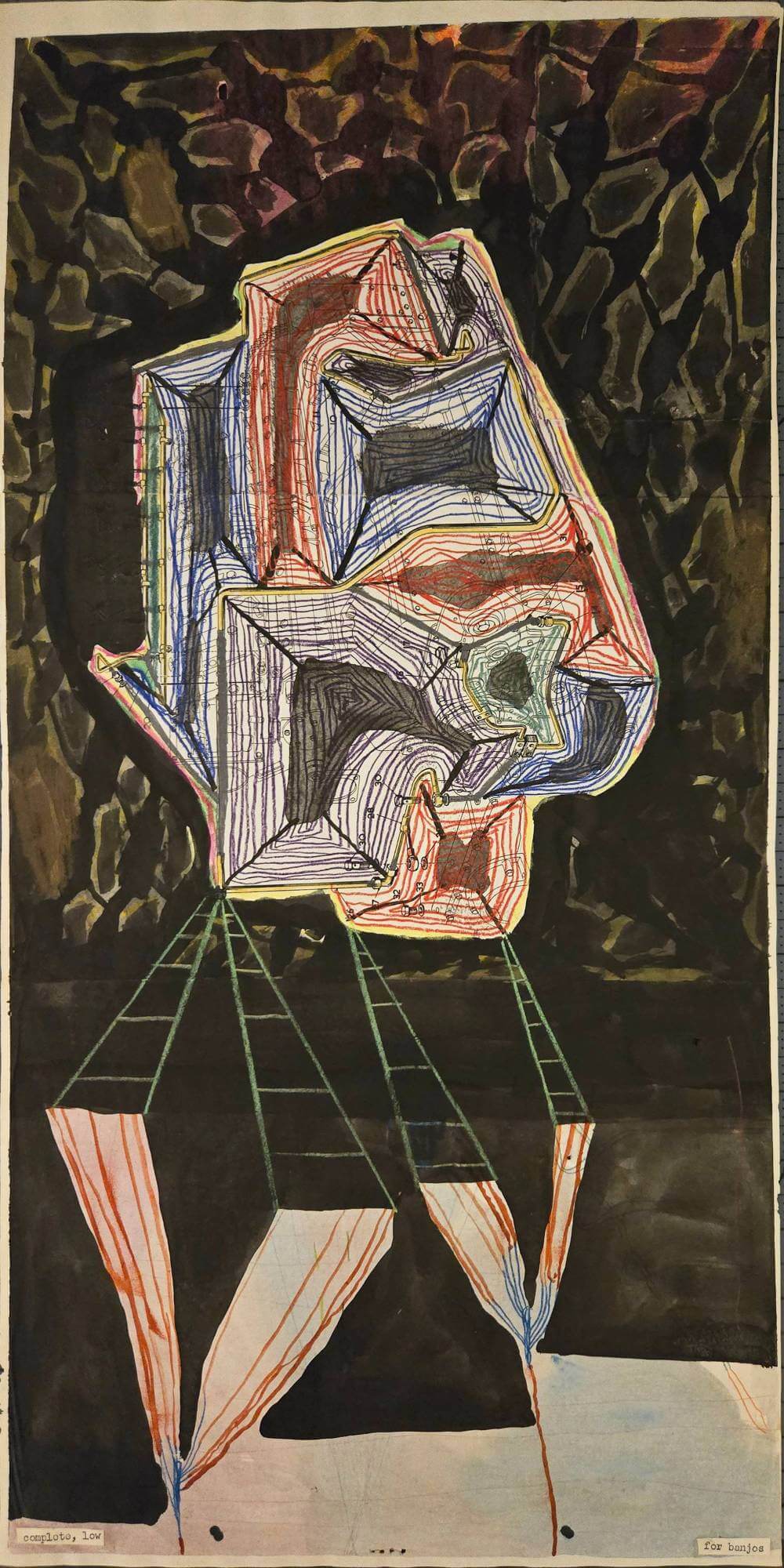 Colorful and abstract geometric shapes with text saying complete low.