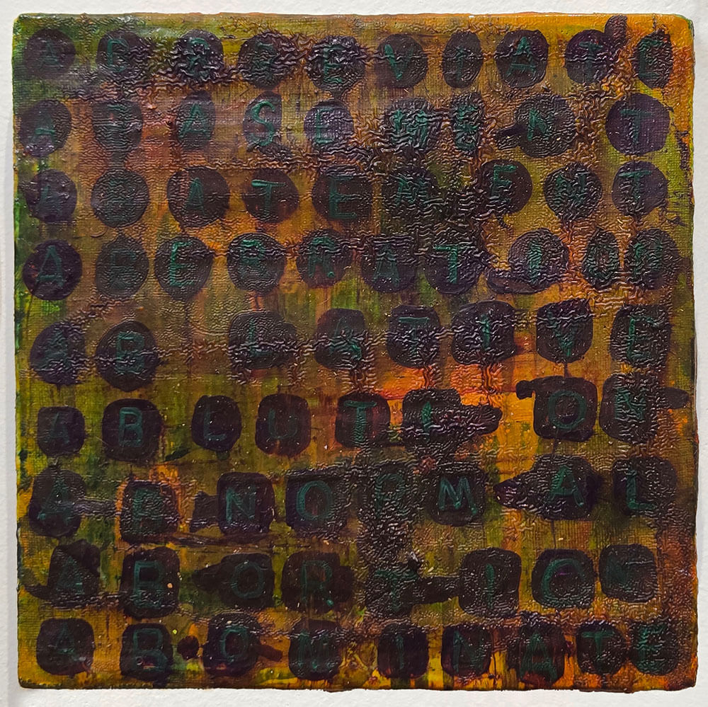 79 dark circles with one letter inside each circle.