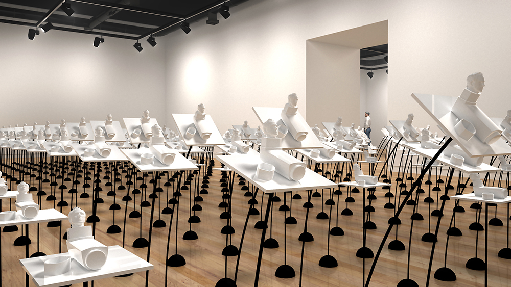 3D Rendering of a Museum Exhibition