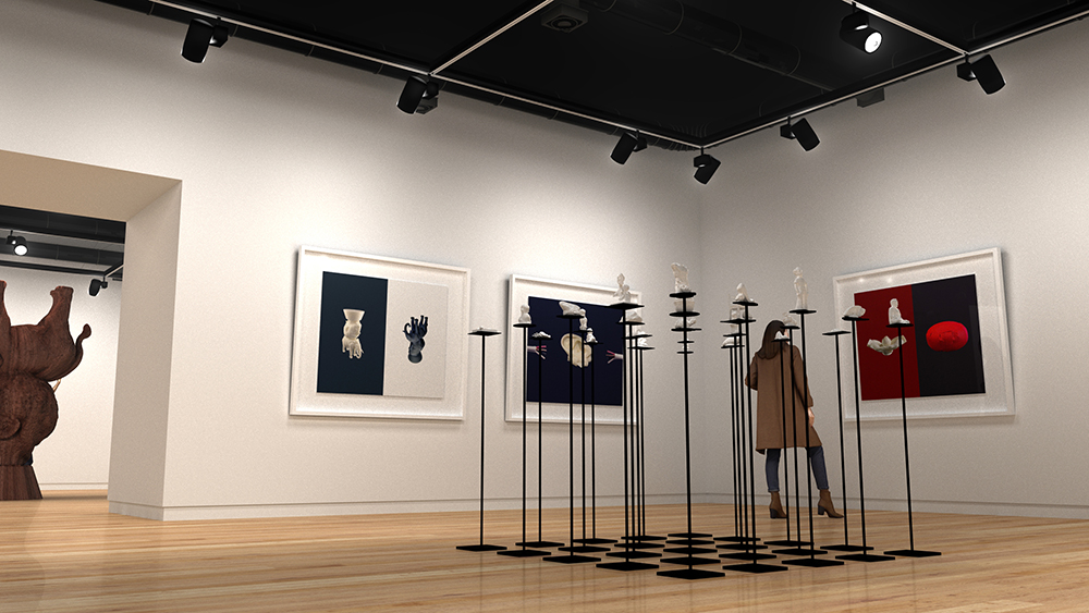3D Rendering of a Museum Exhibition