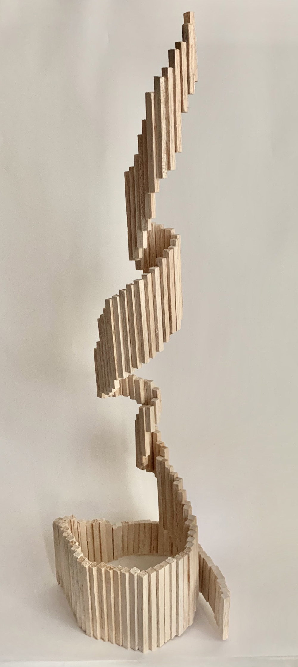 A winding wooden assemblage