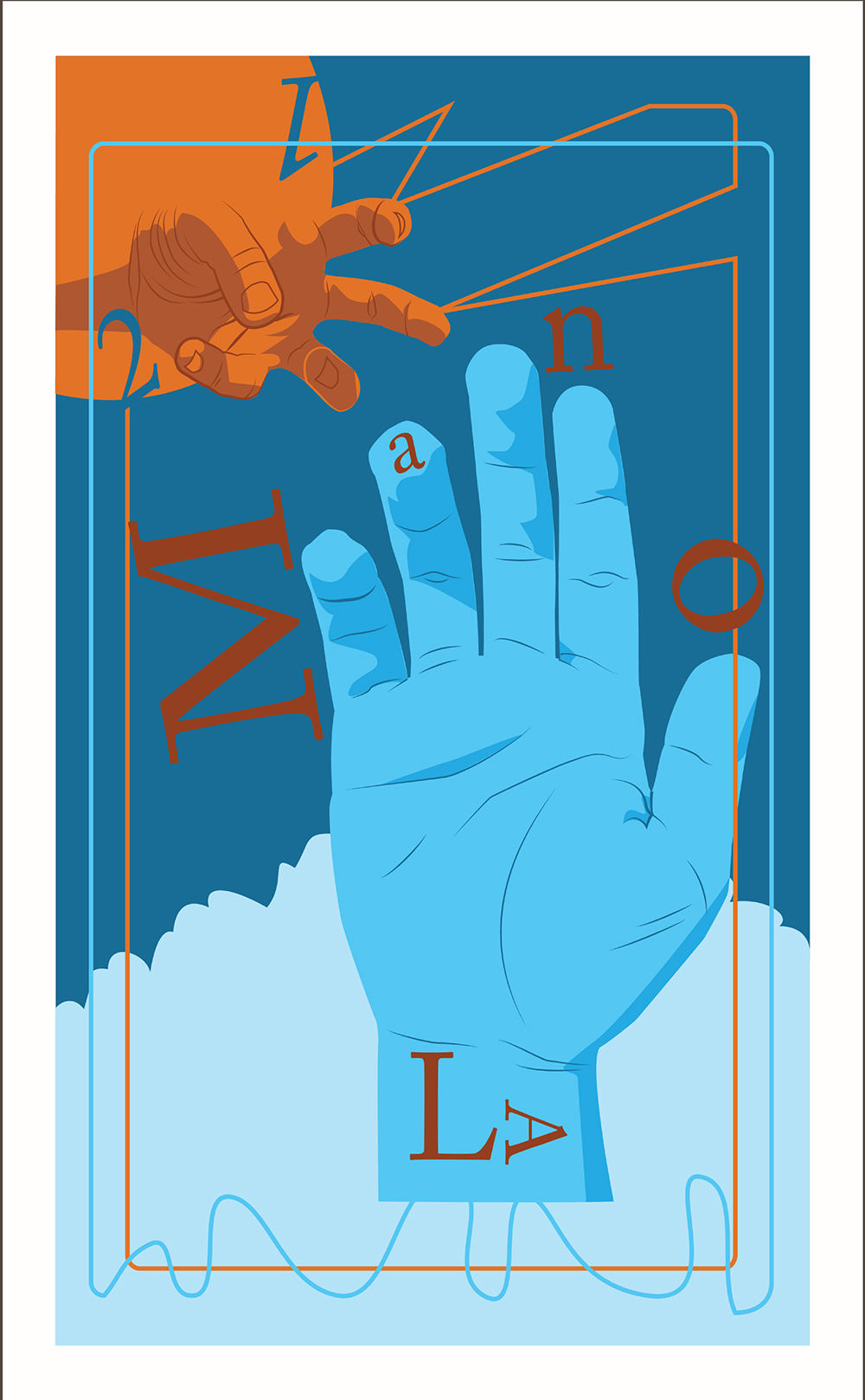 A Loteria Card with a Hand
