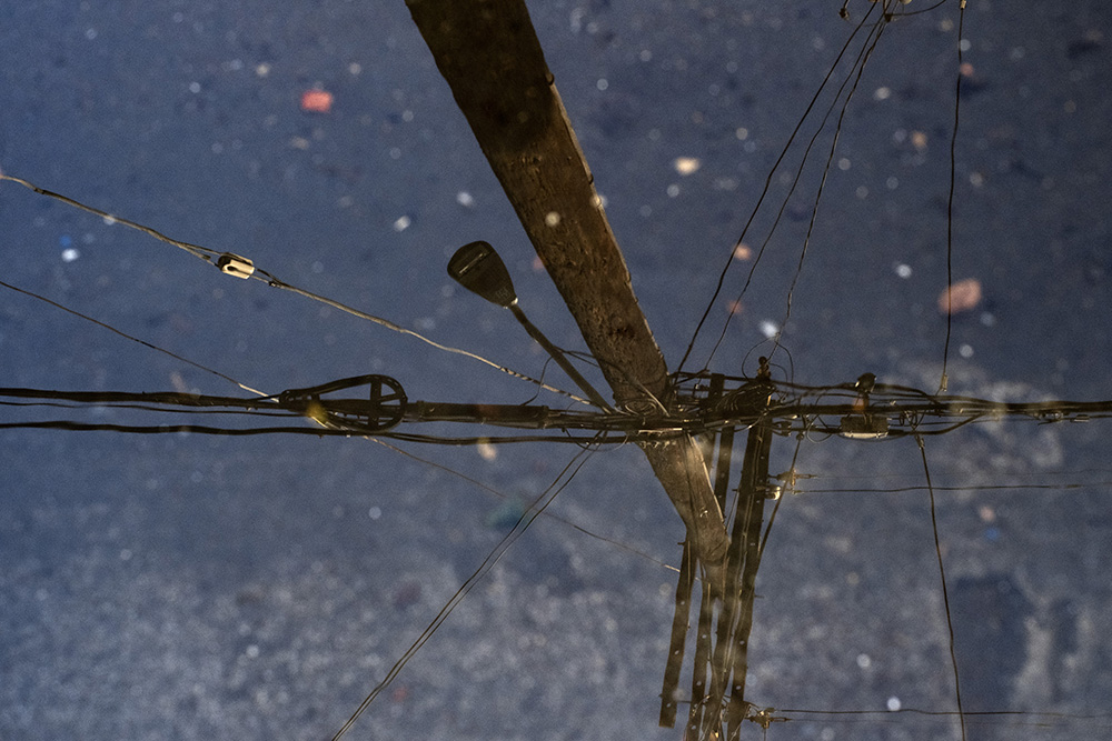 Reflection of Wires and Electrical Pole