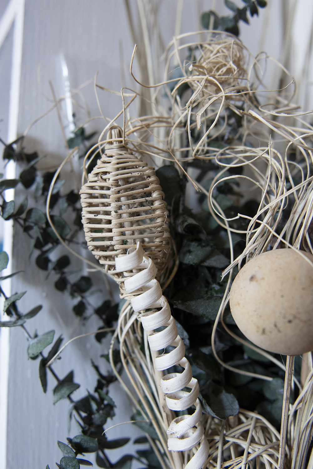 An abstraction of wicker and plants