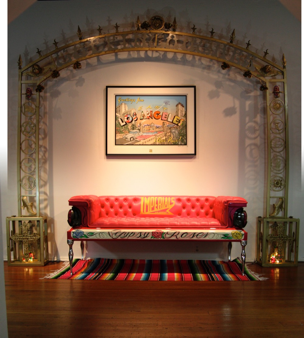 Alter placed around a sofa