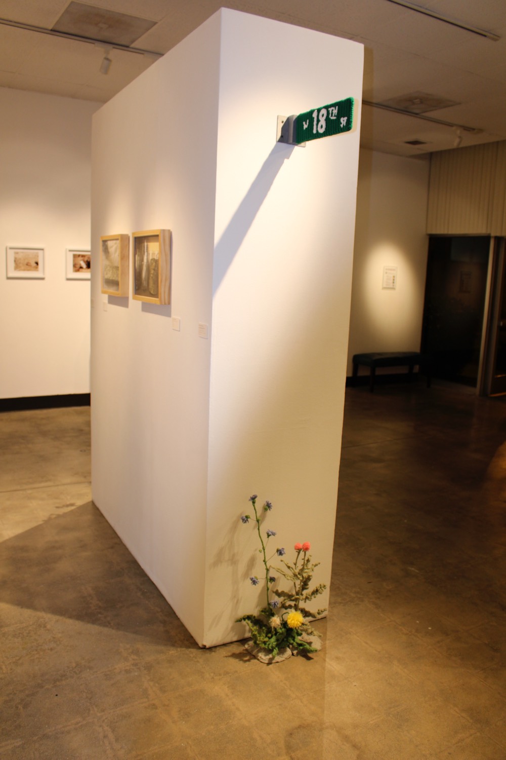 Installation of yarn sculpture