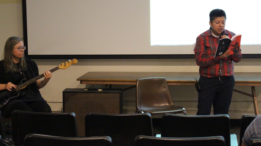 Live reading by artist.