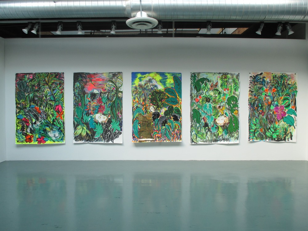 Installtion of Castano's artwork