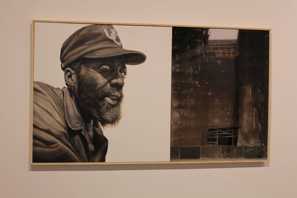 black and white painting