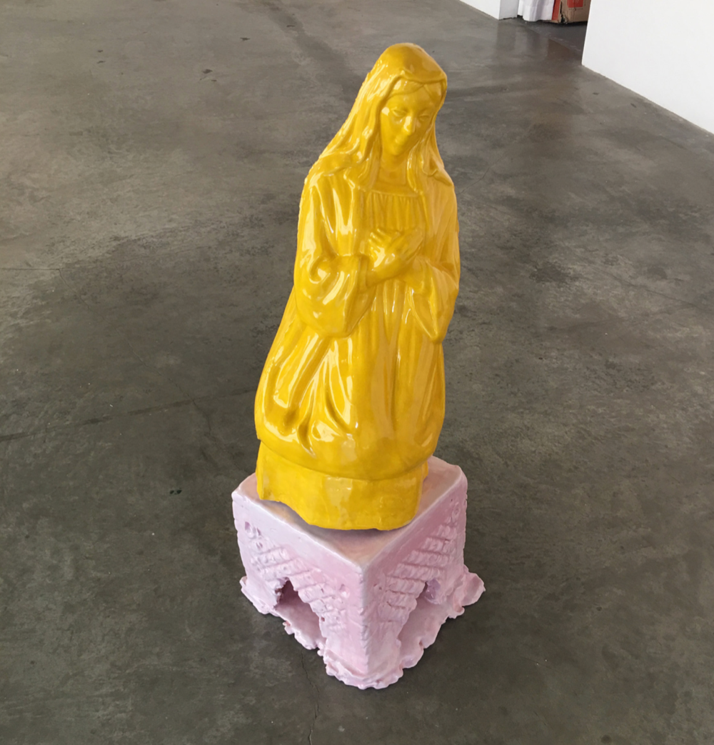 Virgin Mary Cast in Yellow