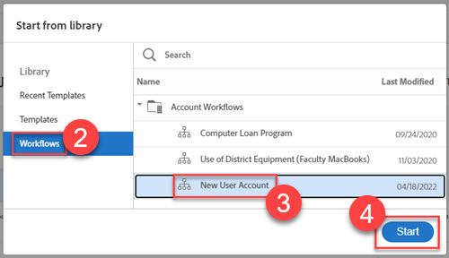 Select User Workflow