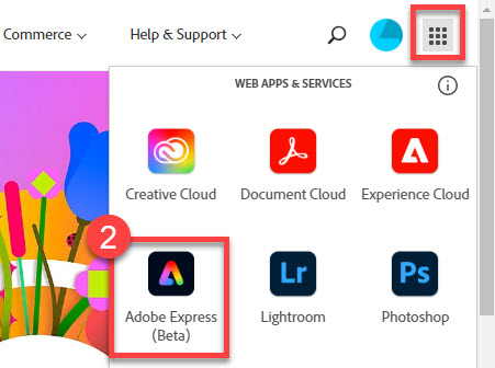 Select Adobe Express
