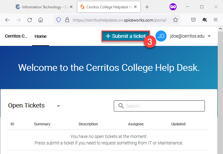 Submit a ticket