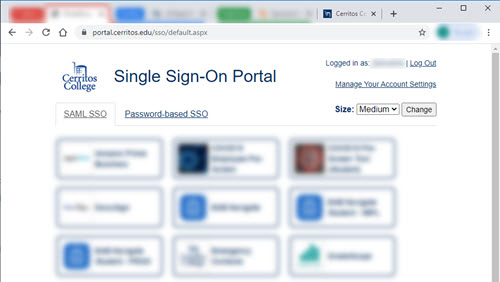 Cerritos College Single Sign-On Portal