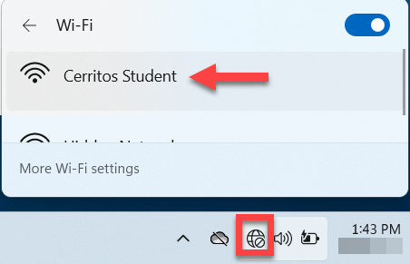 Windows Wifi Settings