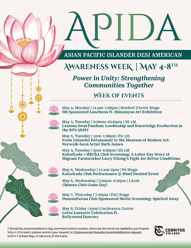 APIDA Awareness Week flyer