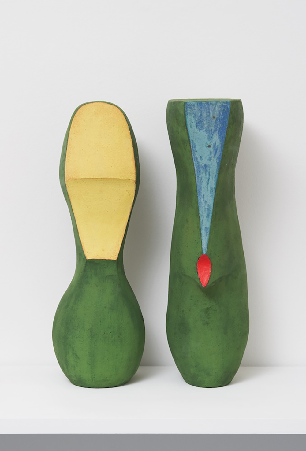 Two ceramic abstract sculptures