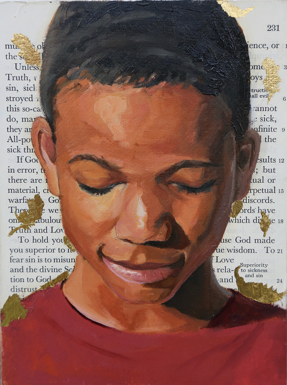 Young Black Man Looking Down