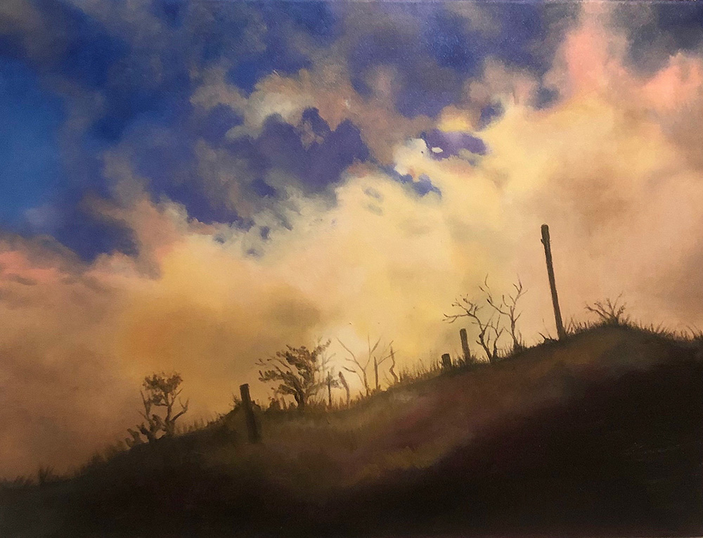Painting of a Barren Landscape with Clouds Painting of a Barren Landscape with Clouds