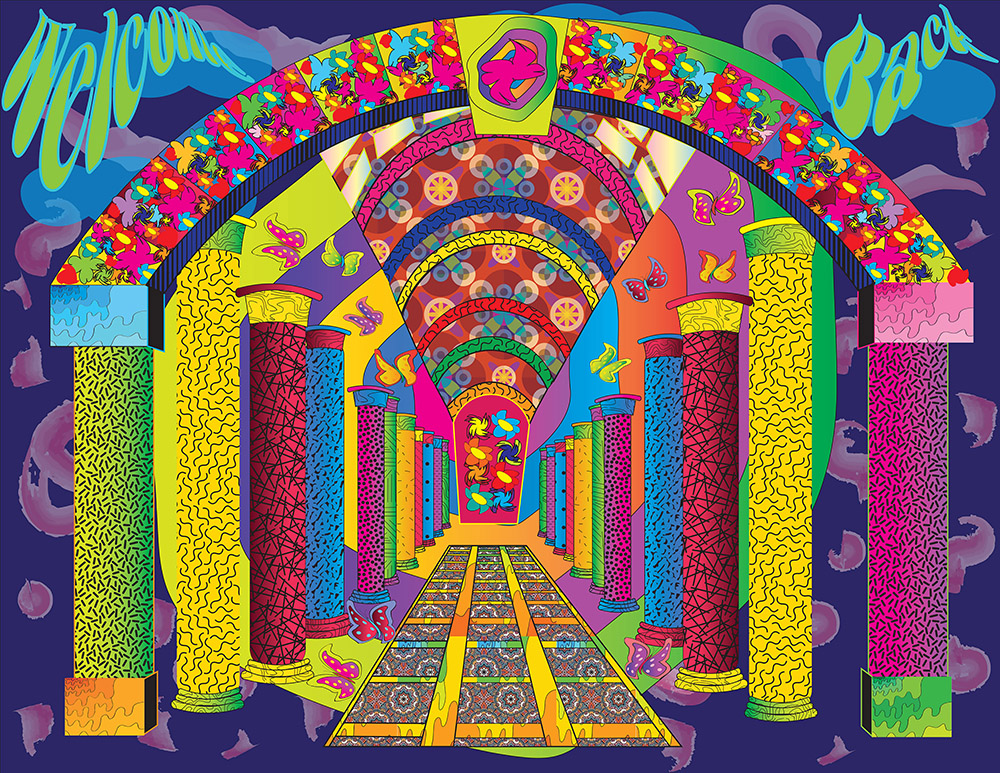 Digital Illustration of a Collonade Digital Illustration of a Collonade
